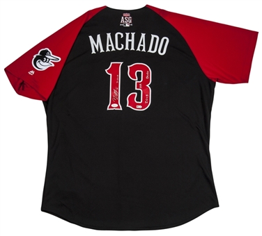  Manny Machado Game Used Jersey worn during the 2015 Home Run Derby, Autographed with Multiple Inscriptions (MLB Authenticated & JSA)